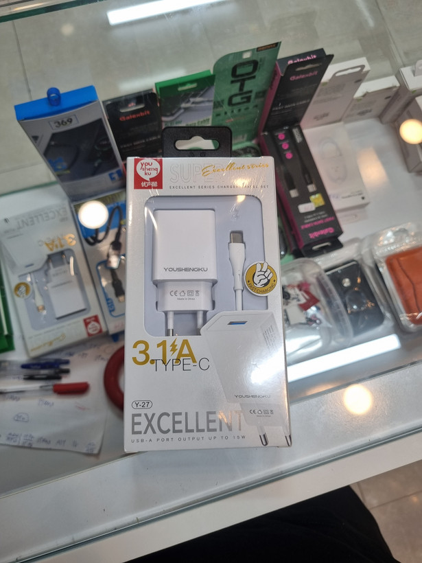 شارژر فست شارژ تایپسی Y-27 همراه کابل اورجینال