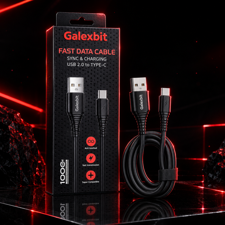 کابل شارژ و انتقال داده Galexbit تایپسی - ضدگرهخوردن، فست شارژ